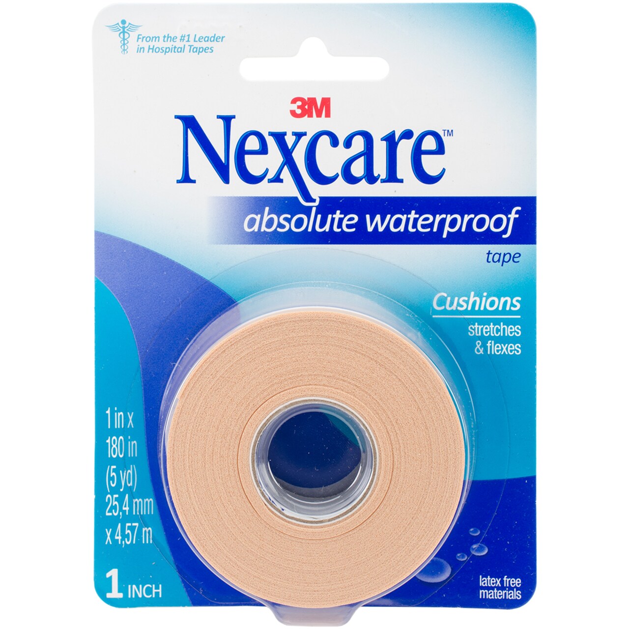 Nexcare Absolute Waterproof Premium First Aid Tape-1"x5yds